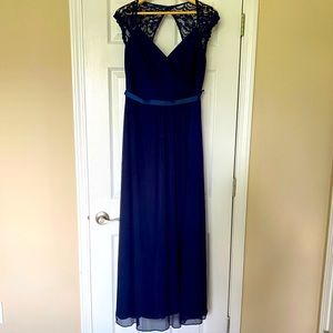 David’s Bridal Marine Blue Long Dress